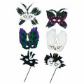 Ultima Fanci Feather Mask Assortment w/ Elastic Or Dowel